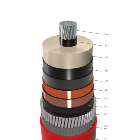 NA2XSR(AL)Y-1 kärna AL XLPE PVC med AWA-rustning